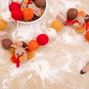 Felt Turkey -Thanksgiving decor -Thanksgiving Turkey -Turkey Garland -Thanksgiving banner -Turkey Day -Felt Turkey -Gobble Garland -Fall