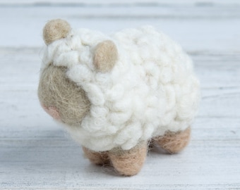 Felt Sheep | Woodland Theme Mobile DIY | Waldorf Animals | Sheep Ornament DIY | Needle Felted Handmade | Montessori Toys | Sheep Mobile DIY