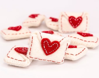 Valentines Note | Felt Envelope | Love Letter | Lunchbox Note | Valentines Day Decor  | Handmade Valentines