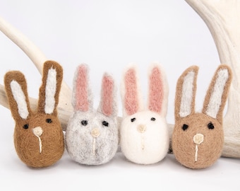 Mixed Boho Bunny -Needle Felted White bunny -felt shapes -Bunny garland -Easter Garland -Easter Rabbit -Felted bunny -Easter Mantle
