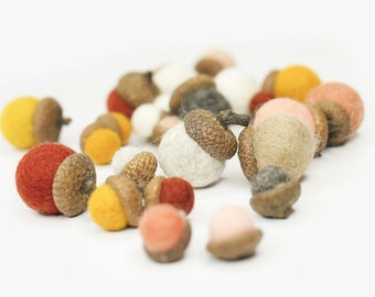 Autumn Spice Acorn Caps | Farmhouse Inspired | Felt Acorns | Fall Acorn Decor | Thanksgiving decor | Autumn Decor | Acorn Ornament DIY
