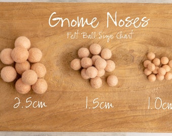 Gnome Nose | Peach Felt Ball | 2.5cm Flesh colored Felt Ball | Gnome Noses | Flesh colored pom | diy felt wool garland | DIY Gnome Accessory