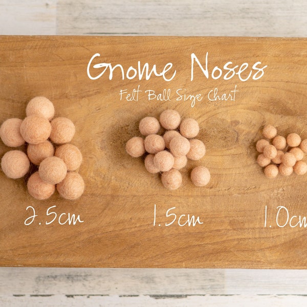 Gnome Nose | Peach Felt Ball | 2.5cm Flesh colored Felt Ball | Gnome Noses | Flesh colored pom | diy felt wool garland | DIY Gnome Accessory
