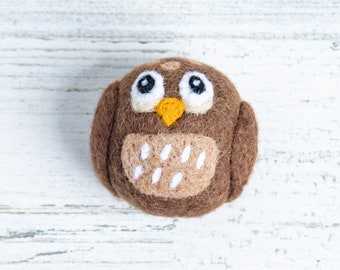 Felt Owl | Woodland Theme Mobile DIY | Waldorf Animals | Bird Ornament DIY | Needle Felted Handmade