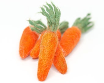Handmade Wool Felt Carrots: Easter Decor, Garden Vegetable