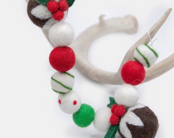 Plum Pudding Garland | Christmas garland | Felt Treat Garland | Christmas decor | Whimsical Garland