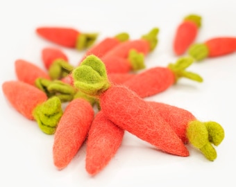 Handmade Wool Felt Carrots: Easter Decor, Spring Garland