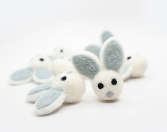 SALE Felt White bunnies -White bunny -Bunny garland -Easter Garland -Easter Rabbit -Felted bunny -Easter Mantle -White Rabbit -Hop