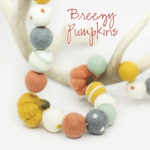 Breezy Pumpkins | Fall Garland | Fall Pumpkin Garland | Fall Banner | Fall Decorations | Felt Pumpkin | Fall Mantel | Autumn Decor