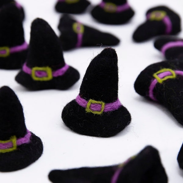 Purple Witch Hat Halloween Witch -Felt Witch -Witch's Hat -Witch Garland -Witch Decoration -Black Witch Hat -Halloween Garland -Felt Garland