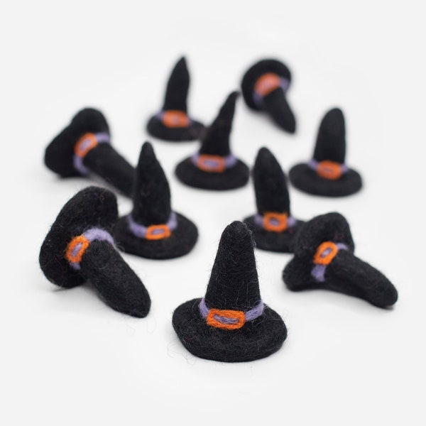 SALE Purple Witch Hat Halloween Witch -Felt Witch -Witch's Hat -Witch Garland -Witch Decoration -Black Witch Hat -Halloween Garland