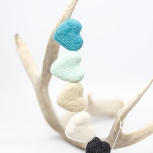 Handmade Wool Felt Hearts 4CM - Colorful Craft Supplies