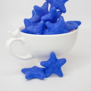 Solid Wool Stars -Wool Felt Stars -You Choose -Colorful Felt Stars -Yellow Star -Blue Star -Felt Ball Garland -Star Garland -White Felt