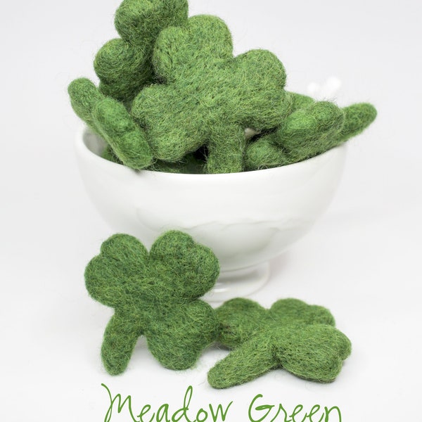 Meadow Green Clover -Felt Shamrock -St Patrick's Day Clover -Green Clover -St. Patrick's Day Garland  -Clover Garland -Leprechaun's Day