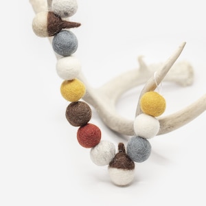 Autumn Acorn Garland | Felt Acorns | Neutral Fall Decor | Acorn Garland | Fall Garland | Fall Decorations | Fall Mantel