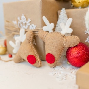 Jumbo Felt Reindeer: Handmade Wool Christmas Ornament, diy