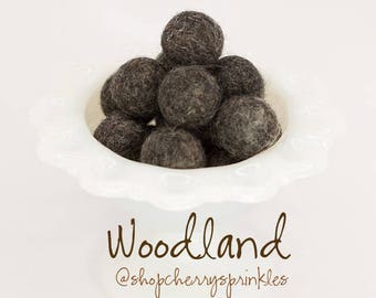 WOODLAND Felt Balls | 2.5 cm Pom Balls | 100% Wool Felt Balls | Felt Pom Poms | Loose Felt Balls | DIY Pom Garland | Wholesale