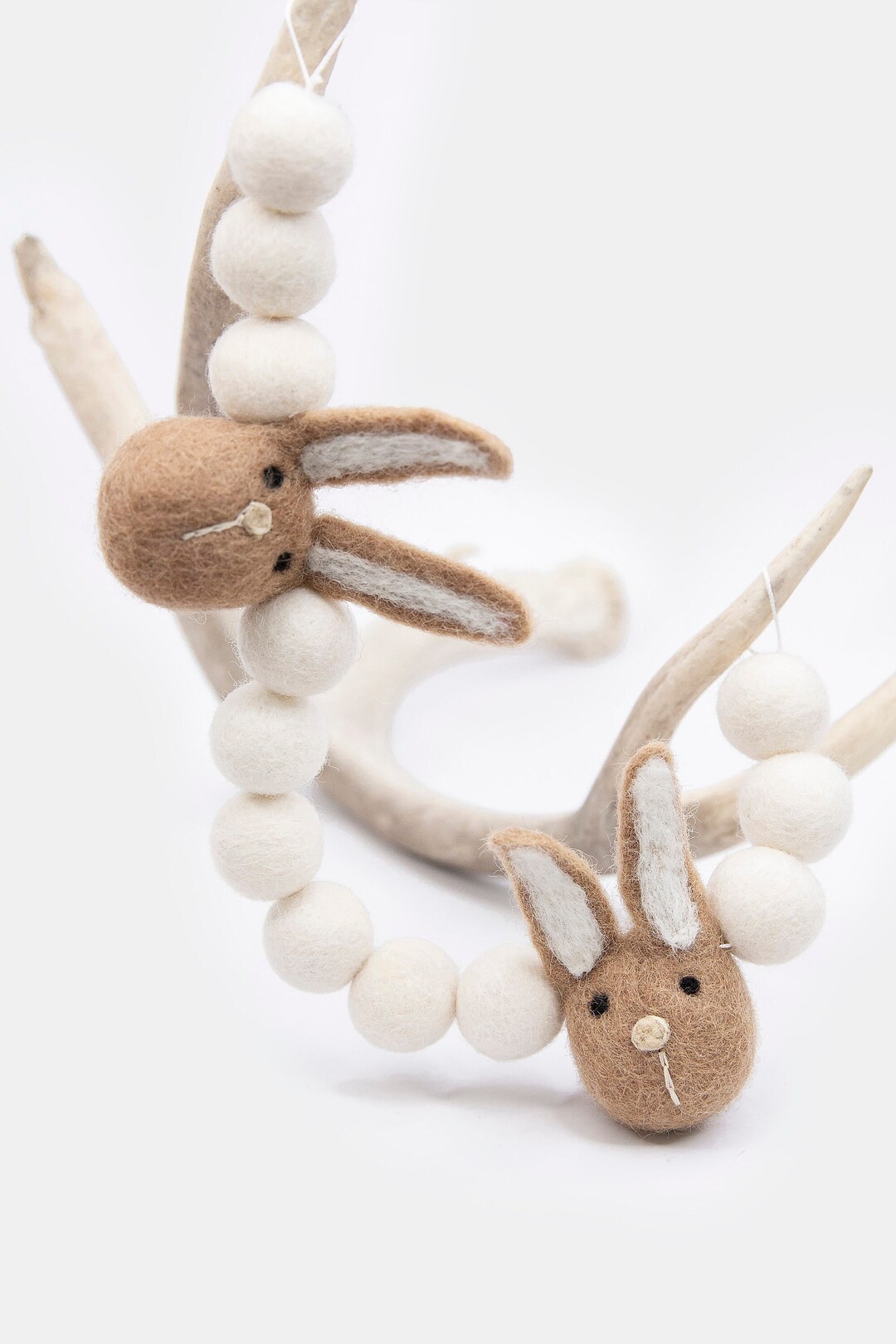 Neutral Rabbit Stuff For Rabbits Boho Neutral Bunny | Gender Neutral Nursery Decor | Easter Garland ...