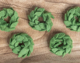 Small Christmas Wreath | Felt Wreath | Evergreen Wreath | Christmas Decor | Hand Cut Wreath