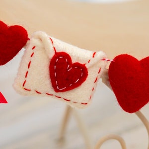 Saint Valentin Enveloppe en feutre Lettre d'amour Boîte à lunch Remarque Décoration de la Saint-Valentin Saint-Valentin fait main image 5