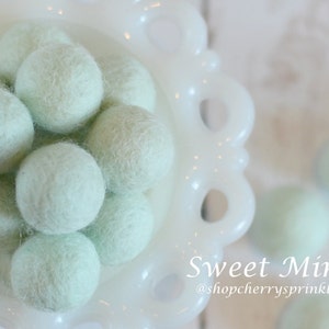 SWEET MINT Felt Balls 2.5 cm Pom Balls 100% Wool Felt Balls Felt Pom Poms Loose Felt Balls DIY Pom Garland Wholesale image 1