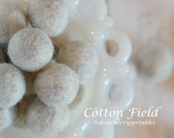 COTTON FIELD Felt Balls | 2.5 cm Pom Balls | 100% Wool Felt Balls | Felt Pom Poms | Loose Felt Balls | DIY Pom Garland | Wholesale