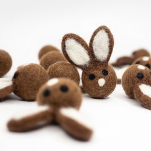 SALE Chocolate bunny -Felt bunny -felt shapes -Bunny garland -Easter Garland -Easter Rabbit -Felted bunny -Easter Mantle -Easter Decorations