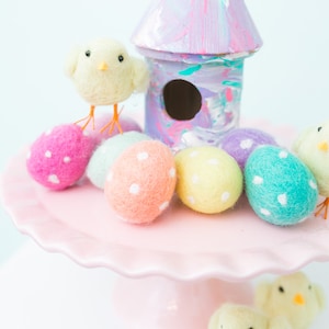 Pastel Easter Eggs -Felt Eggs -Easter Decorations -Felt Easter Eggs -Mini Chicken Eggs -Farm Table -Felt Food -EggsRustic Country decor