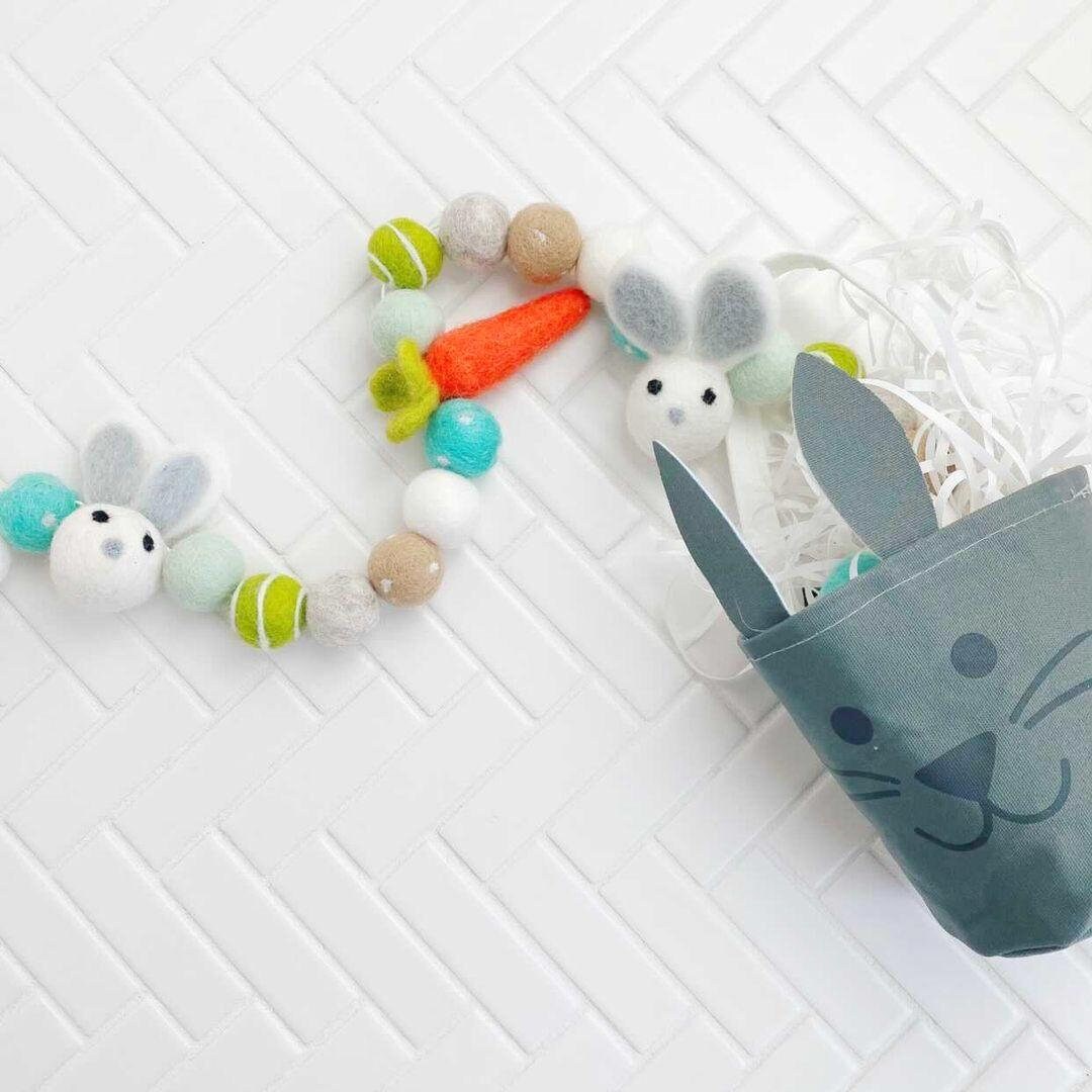 Peter Cottontail | Easter Garland | Felt Bunny | Felt Carrot | Easter ...