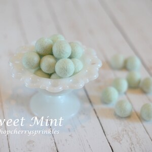 SWEET MINT Felt Balls 2.5 cm Pom Balls 100% Wool Felt Balls Felt Pom Poms Loose Felt Balls DIY Pom Garland Wholesale image 2