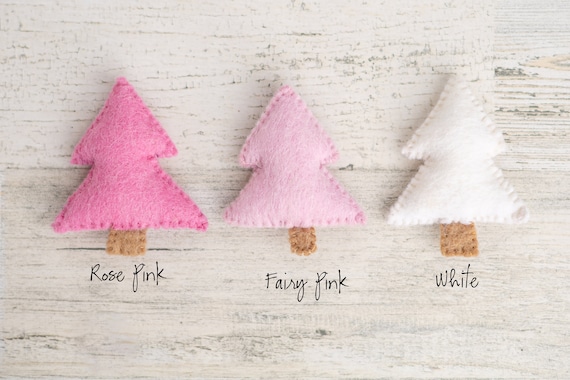 Pink Wool Felt Tree Pink Wool Felt Tree