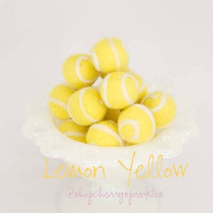 Lemon Yellow Swirl Felt Balls -100% Wool Felt Poms -Yellow Wool Felt Poms *Pom Garland -Felt Ball Garland -Swirl balls