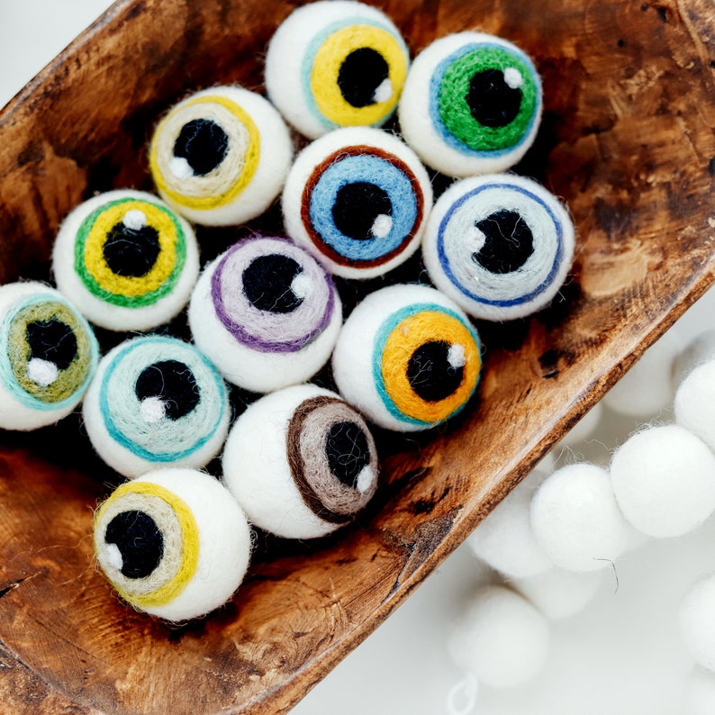 Monster Eyeballs felt Eyeballs halloween Decor halloween Etsy