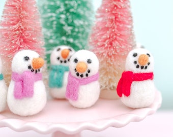 Wool Snowman: Whimsical Christmas Winter Decor