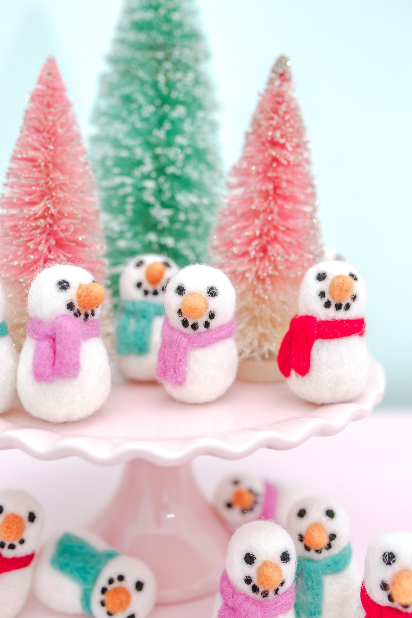 Felt Snowman -Whimsical Christmas -Snowman Garland  -Christmas Garlan…