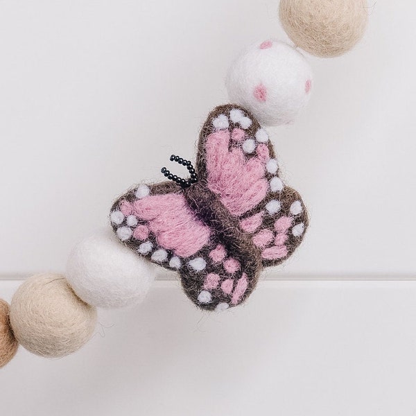 Wool Felted Monarch Butterfly | Handfelted wool butterfly for DIY crafting | Whimsical Decor | Spring Decor | Summer Ornament DIY
