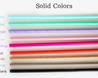 Solid Straws *Pick your own Colors *Gold Straws *Gold Wedding Decor *Silver Straws *Green Straws *Pink Straws *Red Straws *Blue Straws
