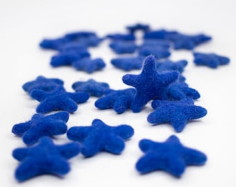 Cobalt Felt Stars -4th of July Stars -Felt Shape -Felt Stars -Wool Stars -America Decorations -Celebrate Independance Day