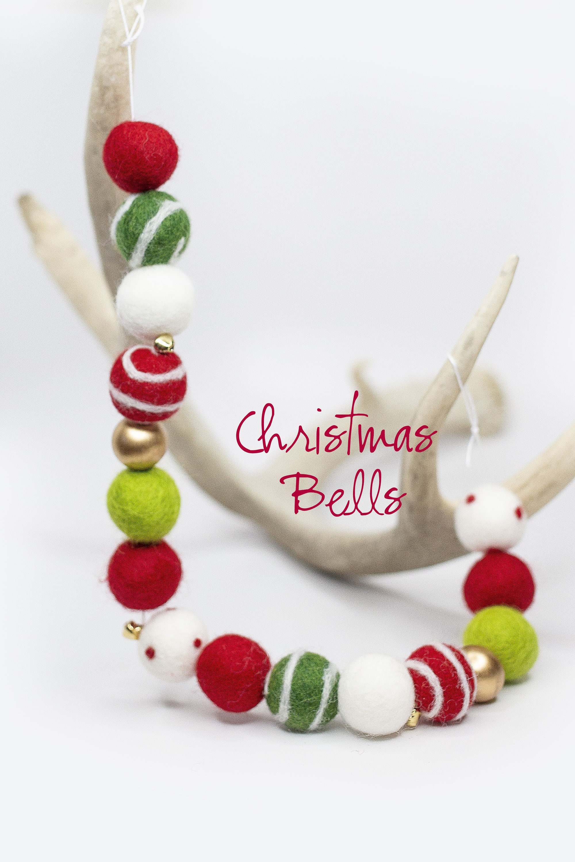 Christmas bells on a garland on Craiyon