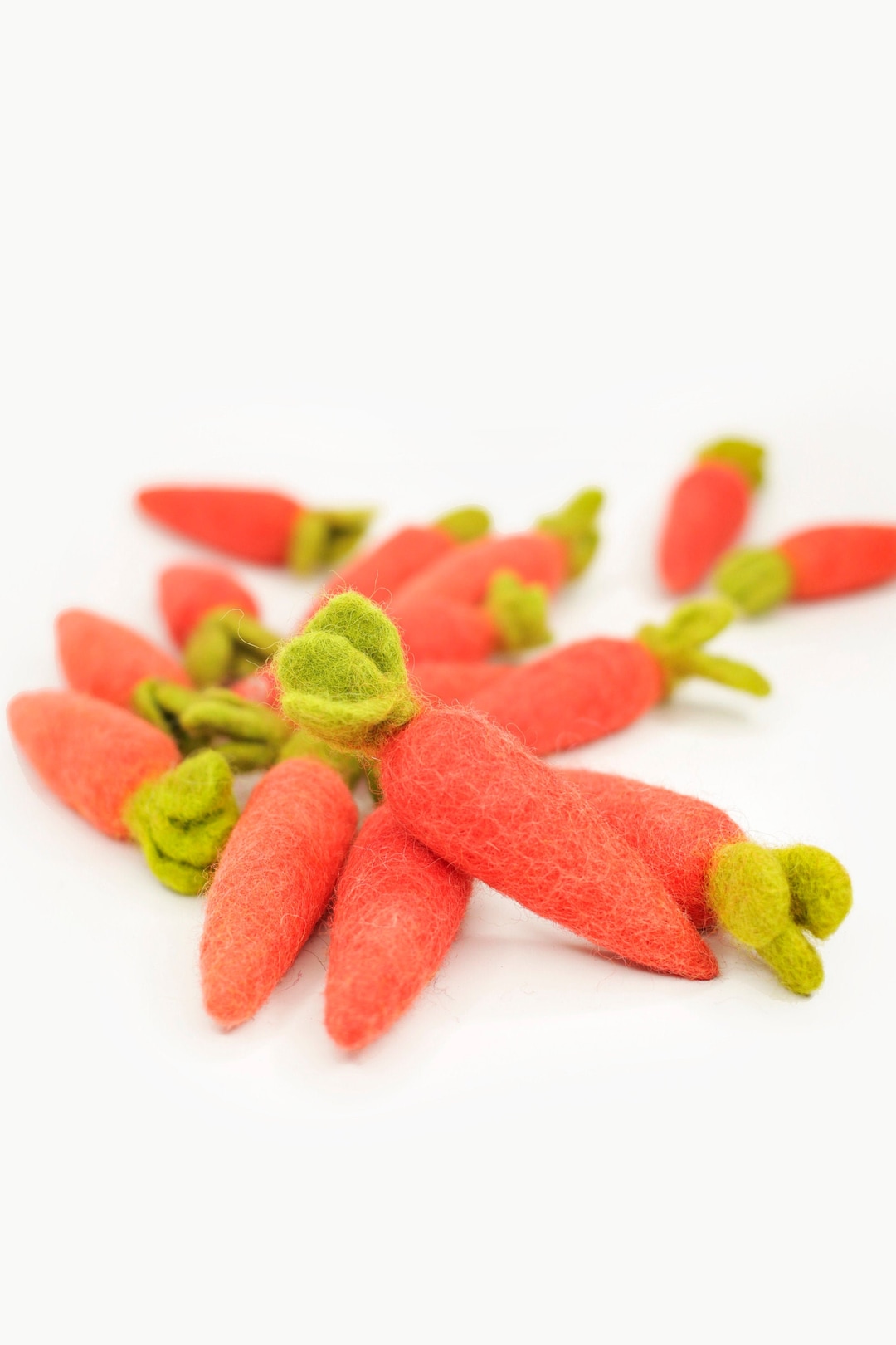 Felt Carrots orange Carrots felted Shapes felted Carrots garden