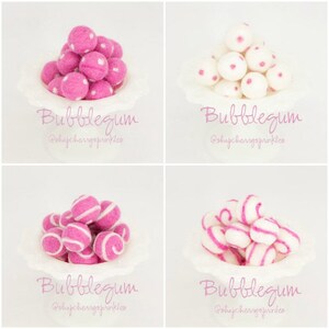 Bubblegum Pink Felt Balls 2CM 100% Wool Felt Poms Pink Wool Felt Balls Pom Garland Felt Ball Garland Polkadot image 5