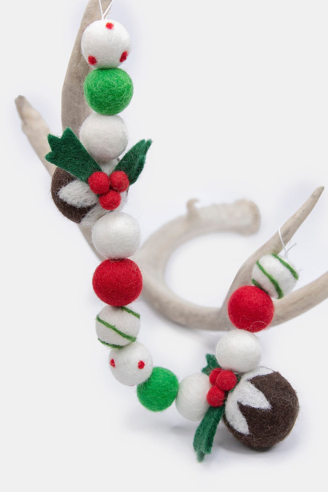 Plum Pudding Garland Christmas Garland Felt Treat Garland Christmas