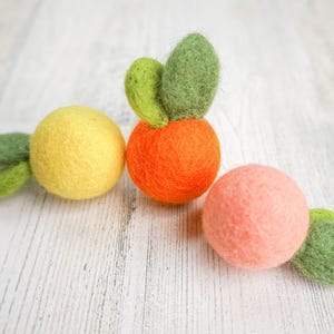 Mélange de fruits | Fruits en laine feutrés à l'aiguille | Fruits feutrés | Jouez à la nourriture | Laine feutrée alimentaire | Fruits en feutre de laine | Nourriture artificielle