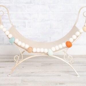 Farm Fresh Felt Egg Garland | Neutral Egg Garland | Easter Decorations | Easter Mantel | Natural Eggs