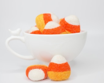 Mustard Yellow Felt Candy Corn: Halloween Garland DIY Shapes