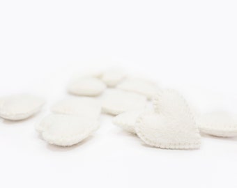 Stitched White Felt Hearts -Felt Hand stitched Hearts -Valentine's Hearts -Valentines Garland -Heart Felt garland -Valentine's Day Decor