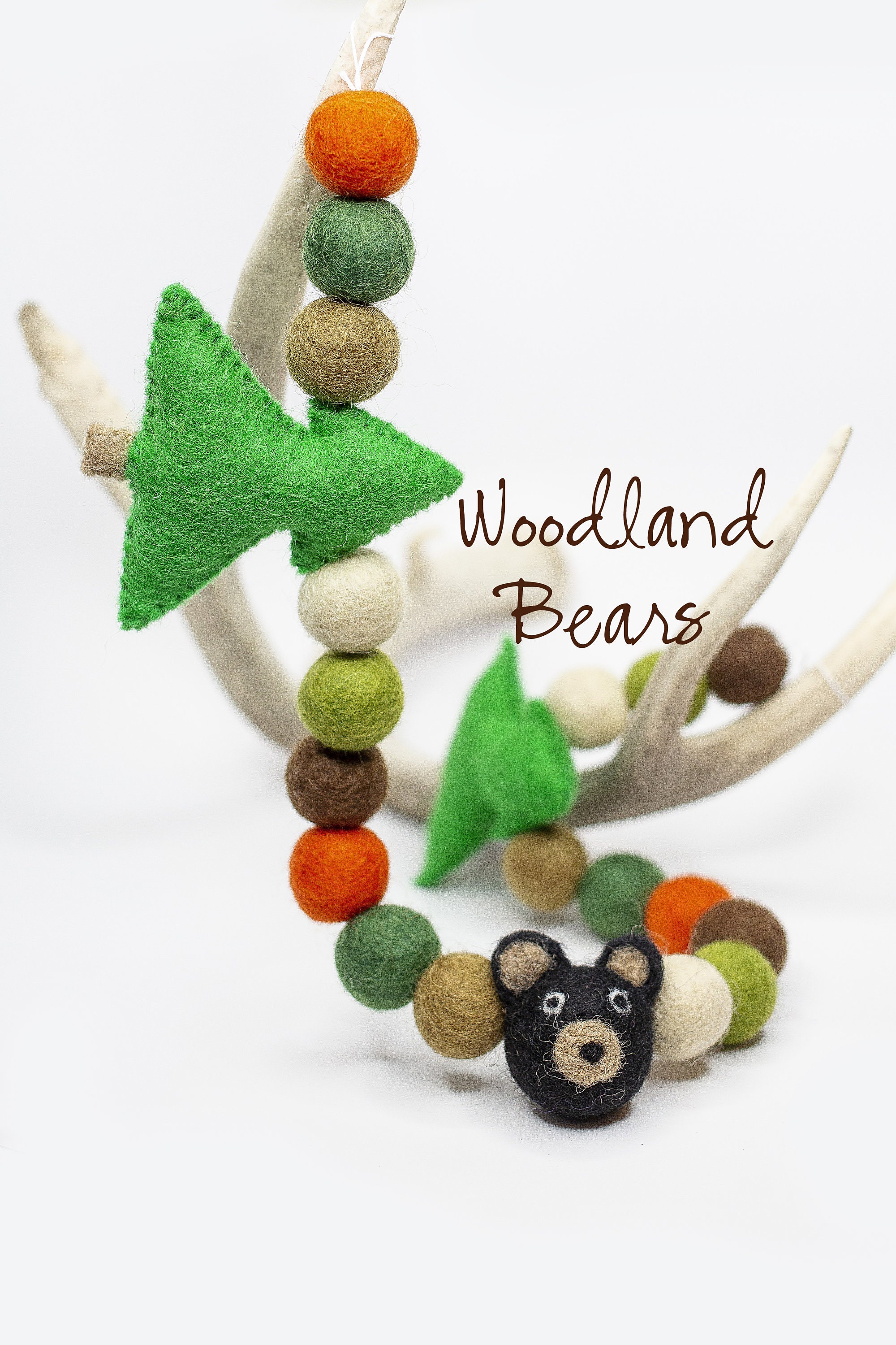 Felt Loop Tree Handstitched Wool Felt Tree: Rustic Woodland Decor - Etsy