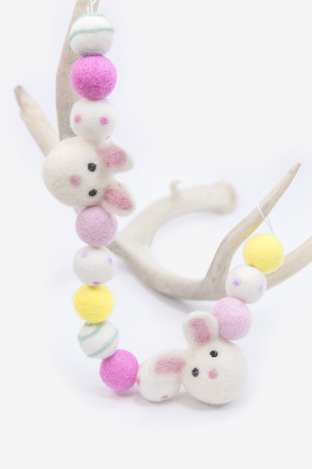 Spring Bunny Garland | Pastel Nursery Decor | Easter Garland | Felt ...