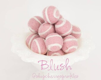 Blush Pink Swirl Felt Balls *2CM -100% Wool Felt Poms -Pink Wool Felt Balls *Pom Garland -Felt Ball Garland -Swirl balls