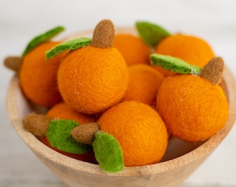 Boho Needle Felted Woolen Orange | Oranges | Needle Felted Fruit | Play food | Wool felted food | Woolen felt fruit | Wool Pretend food